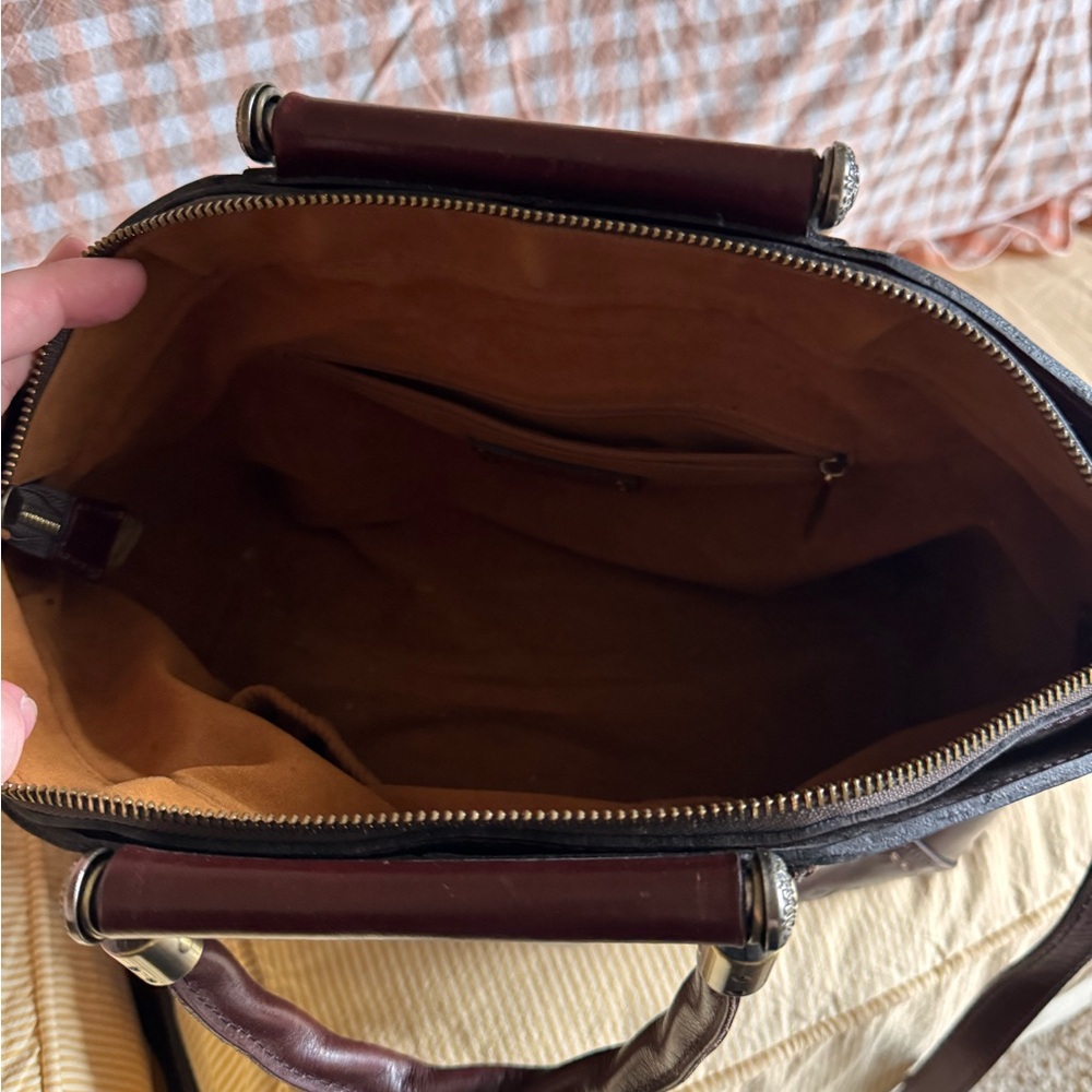 Patricia Nash Deep Burgundy Leather Satchel - Picture 3 of 7